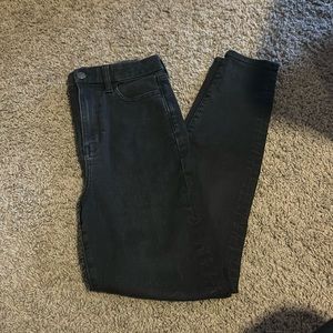 American Eagle super high waisted black skinny jeans size 8